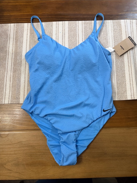 Nike Other - Nike Women’s Sky Blue Textured One-Piece Swimsuit